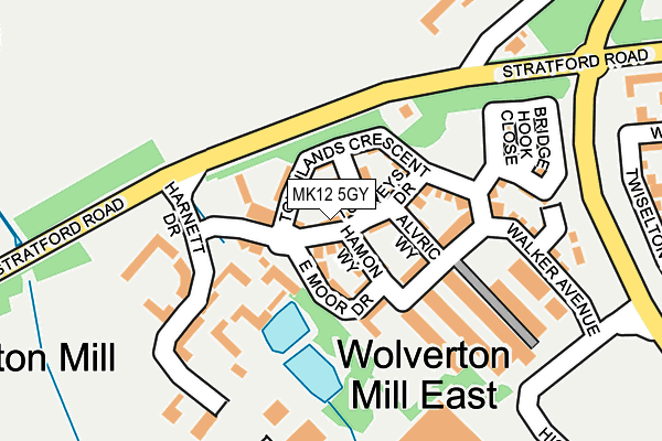 MK12 5GY map - OS OpenMap – Local (Ordnance Survey)