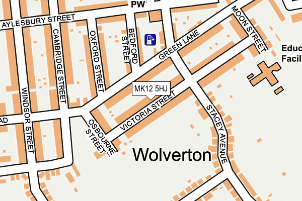 MK12 5HJ map - OS OpenMap – Local (Ordnance Survey)