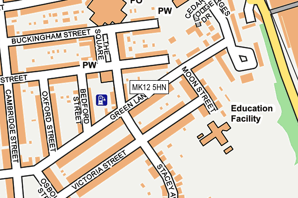 MK12 5HN map - OS OpenMap – Local (Ordnance Survey)