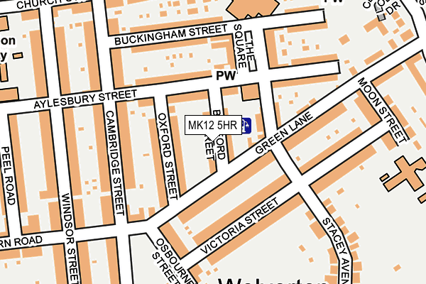 MK12 5HR map - OS OpenMap – Local (Ordnance Survey)