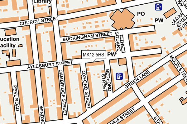 MK12 5HS map - OS OpenMap – Local (Ordnance Survey)