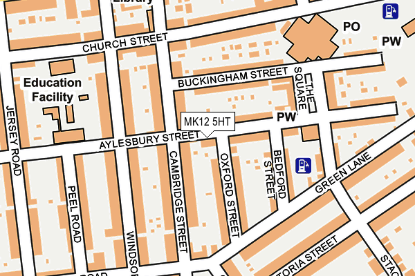 MK12 5HT map - OS OpenMap – Local (Ordnance Survey)