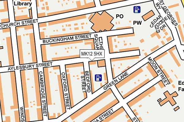 MK12 5HX map - OS OpenMap – Local (Ordnance Survey)