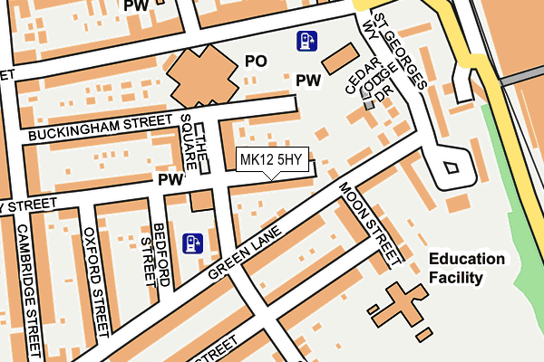 MK12 5HY map - OS OpenMap – Local (Ordnance Survey)