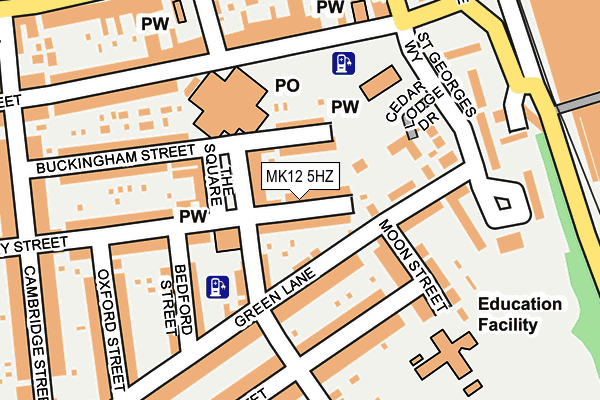 MK12 5HZ map - OS OpenMap – Local (Ordnance Survey)