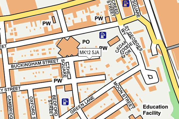 MK12 5JA map - OS OpenMap – Local (Ordnance Survey)