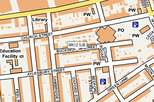 MK12 5JB map - OS OpenMap – Local (Ordnance Survey)