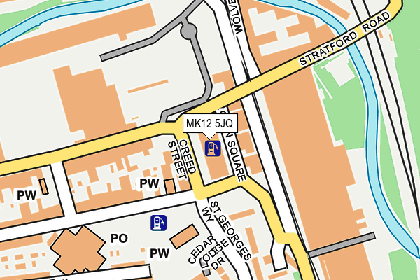 MK12 5JQ map - OS OpenMap – Local (Ordnance Survey)