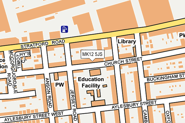 MK12 5JS map - OS OpenMap – Local (Ordnance Survey)