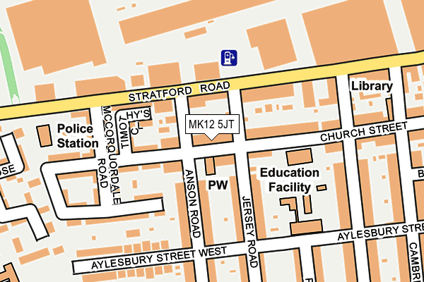 MK12 5JT map - OS OpenMap – Local (Ordnance Survey)