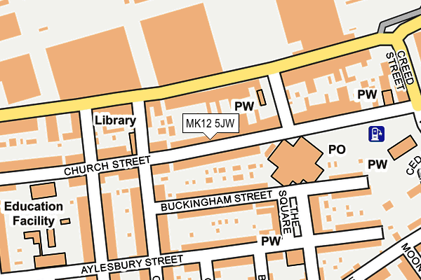 MK12 5JW map - OS OpenMap – Local (Ordnance Survey)