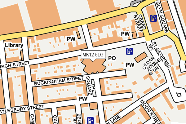 MK12 5LG map - OS OpenMap – Local (Ordnance Survey)