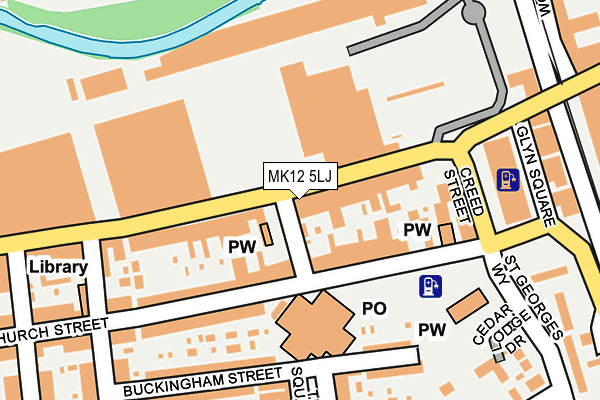 MK12 5LJ map - OS OpenMap – Local (Ordnance Survey)