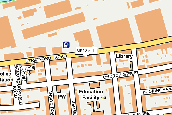 MK12 5LT map - OS OpenMap – Local (Ordnance Survey)