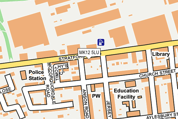 MK12 5LU map - OS OpenMap – Local (Ordnance Survey)