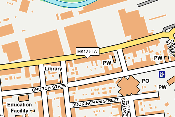 MK12 5LW map - OS OpenMap – Local (Ordnance Survey)