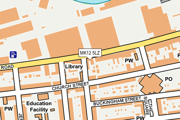 MK12 5LZ map - OS OpenMap – Local (Ordnance Survey)