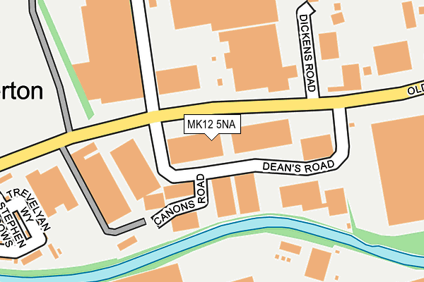 MK12 5NA map - OS OpenMap – Local (Ordnance Survey)