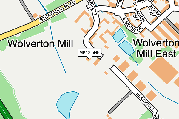 MK12 5NE map - OS OpenMap – Local (Ordnance Survey)