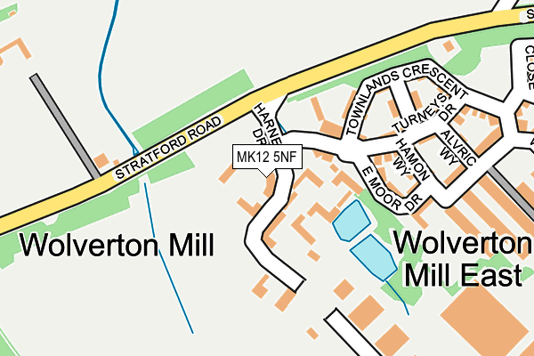 MK12 5NF map - OS OpenMap – Local (Ordnance Survey)