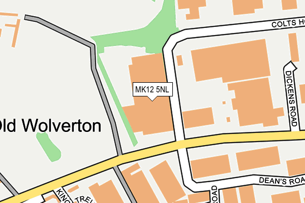 MK12 5NL map - OS OpenMap – Local (Ordnance Survey)