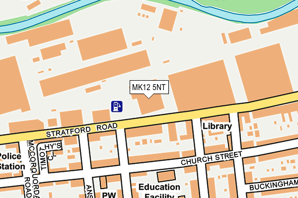 MK12 5NT map - OS OpenMap – Local (Ordnance Survey)