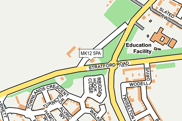 MK12 5PA map - OS OpenMap – Local (Ordnance Survey)