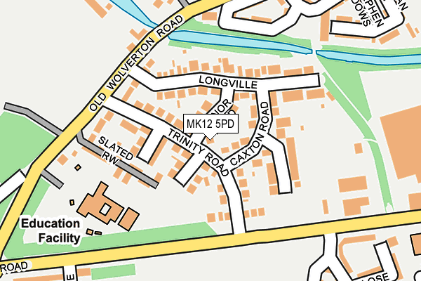 MK12 5PD map - OS OpenMap – Local (Ordnance Survey)