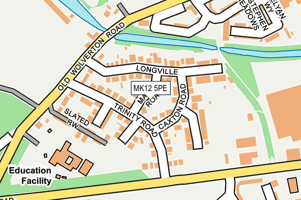 MK12 5PE map - OS OpenMap – Local (Ordnance Survey)