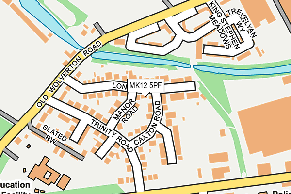 MK12 5PF map - OS OpenMap – Local (Ordnance Survey)