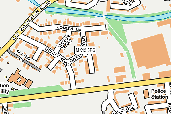 MK12 5PG map - OS OpenMap – Local (Ordnance Survey)