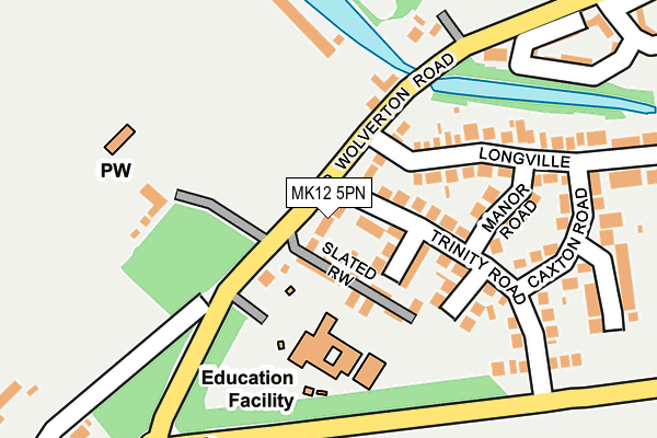 MK12 5PN map - OS OpenMap – Local (Ordnance Survey)