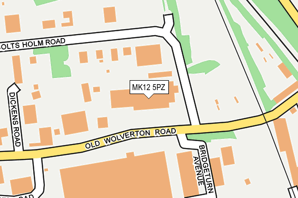 MK12 5PZ map - OS OpenMap – Local (Ordnance Survey)