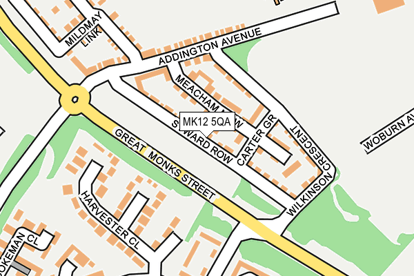 MK12 5QA map - OS OpenMap – Local (Ordnance Survey)