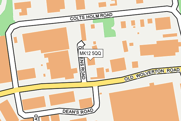 MK12 5QQ map - OS OpenMap – Local (Ordnance Survey)