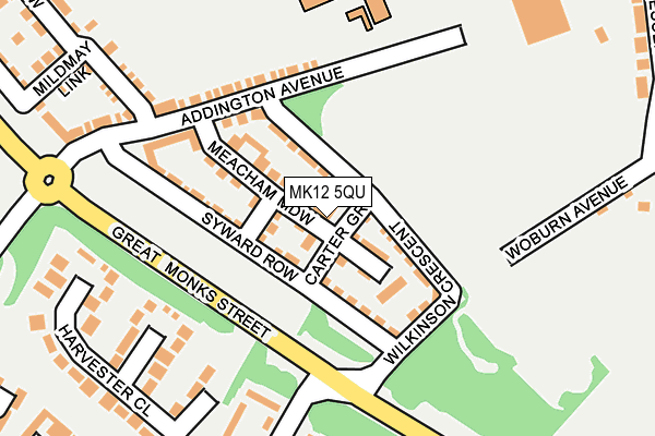 MK12 5QU map - OS OpenMap – Local (Ordnance Survey)