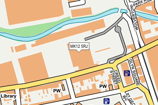 MK12 5RJ map - OS OpenMap – Local (Ordnance Survey)