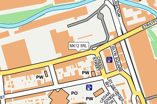 MK12 5RL map - OS OpenMap – Local (Ordnance Survey)