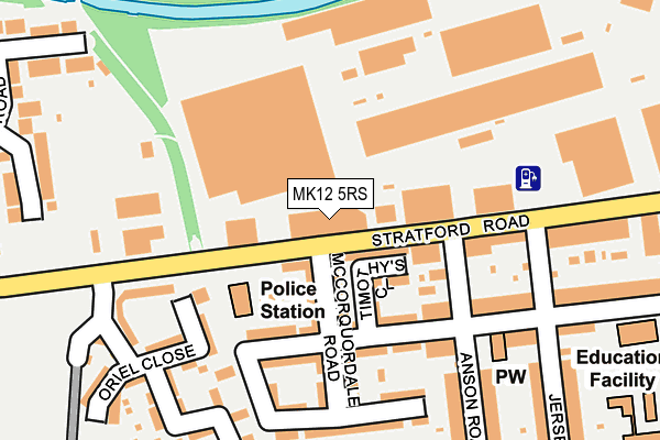 MK12 5RS map - OS OpenMap – Local (Ordnance Survey)