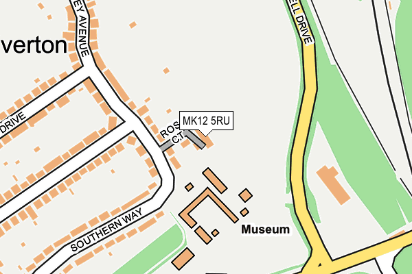 MK12 5RU map - OS OpenMap – Local (Ordnance Survey)