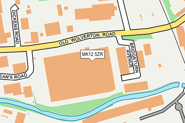 MK12 5ZR map - OS OpenMap – Local (Ordnance Survey)