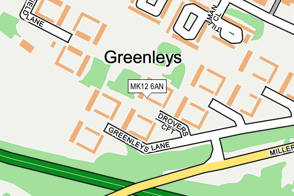 MK12 6AN map - OS OpenMap – Local (Ordnance Survey)