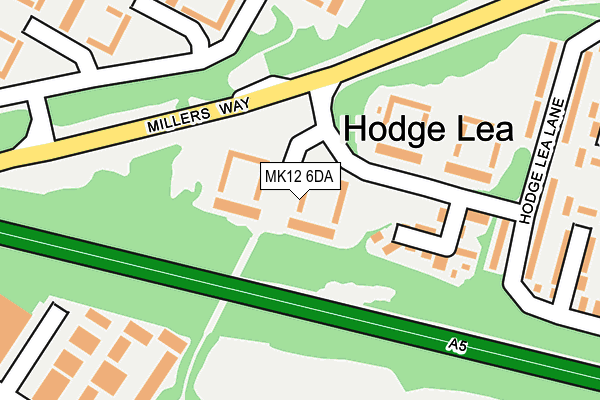MK12 6DA map - OS OpenMap – Local (Ordnance Survey)