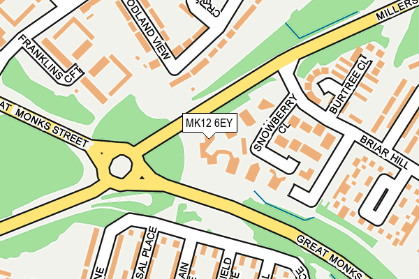 MK12 6EY map - OS OpenMap – Local (Ordnance Survey)