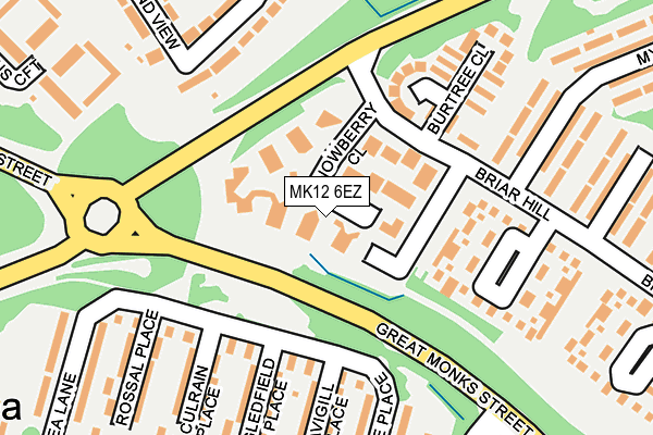 MK12 6EZ map - OS OpenMap – Local (Ordnance Survey)