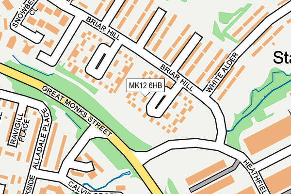 MK12 6HB map - OS OpenMap – Local (Ordnance Survey)