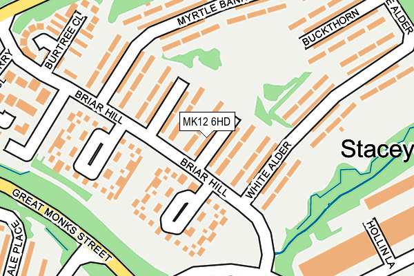 MK12 6HD map - OS OpenMap – Local (Ordnance Survey)