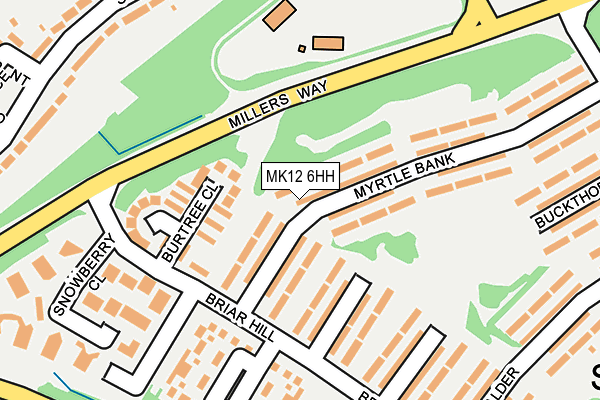 MK12 6HH map - OS OpenMap – Local (Ordnance Survey)