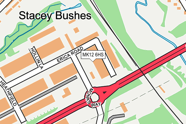 MK12 6HS map - OS OpenMap – Local (Ordnance Survey)