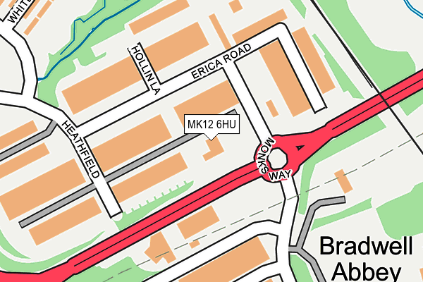 MK12 6HU map - OS OpenMap – Local (Ordnance Survey)